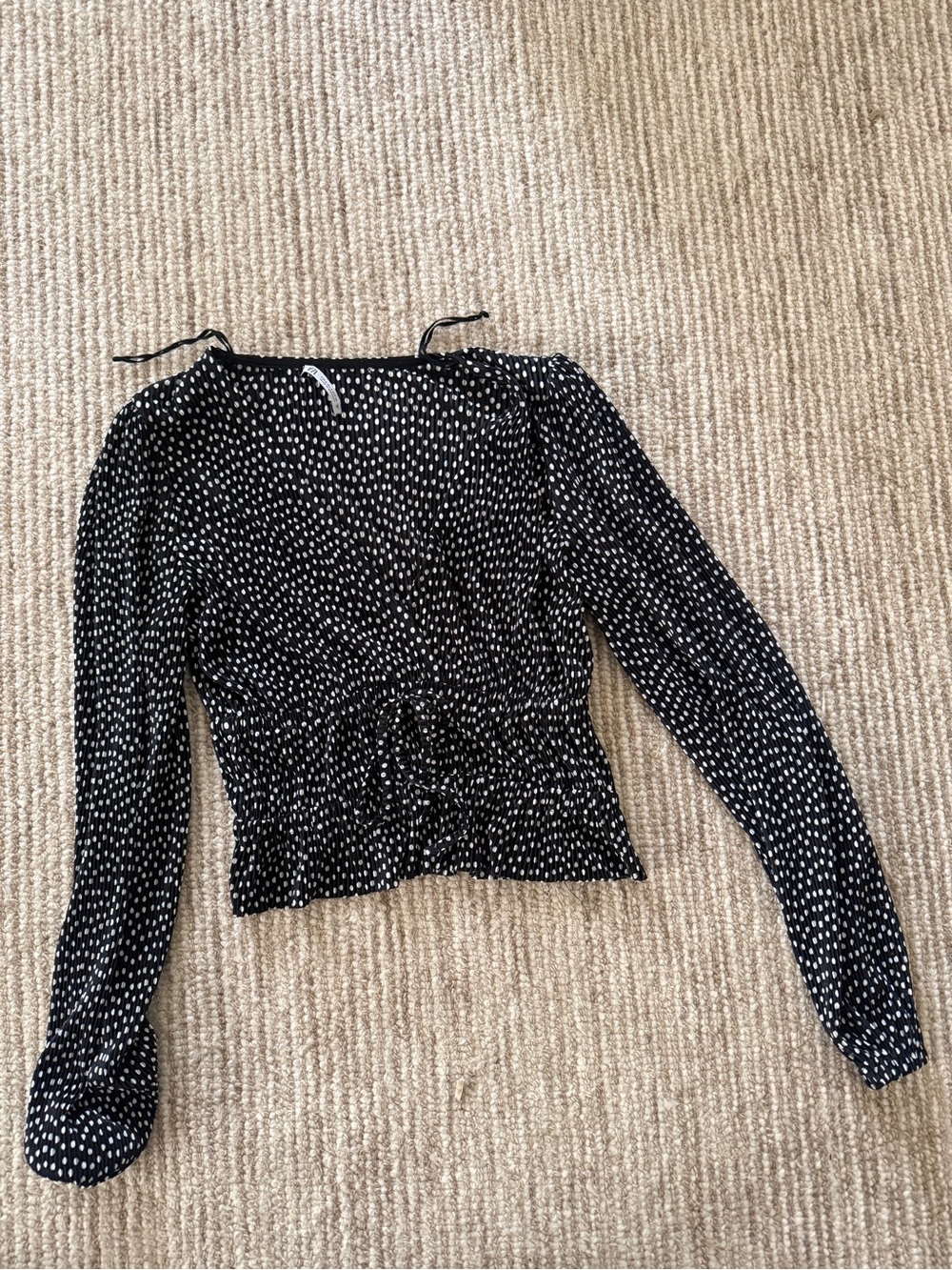 Zara Polka Dot Long Sleeve Top